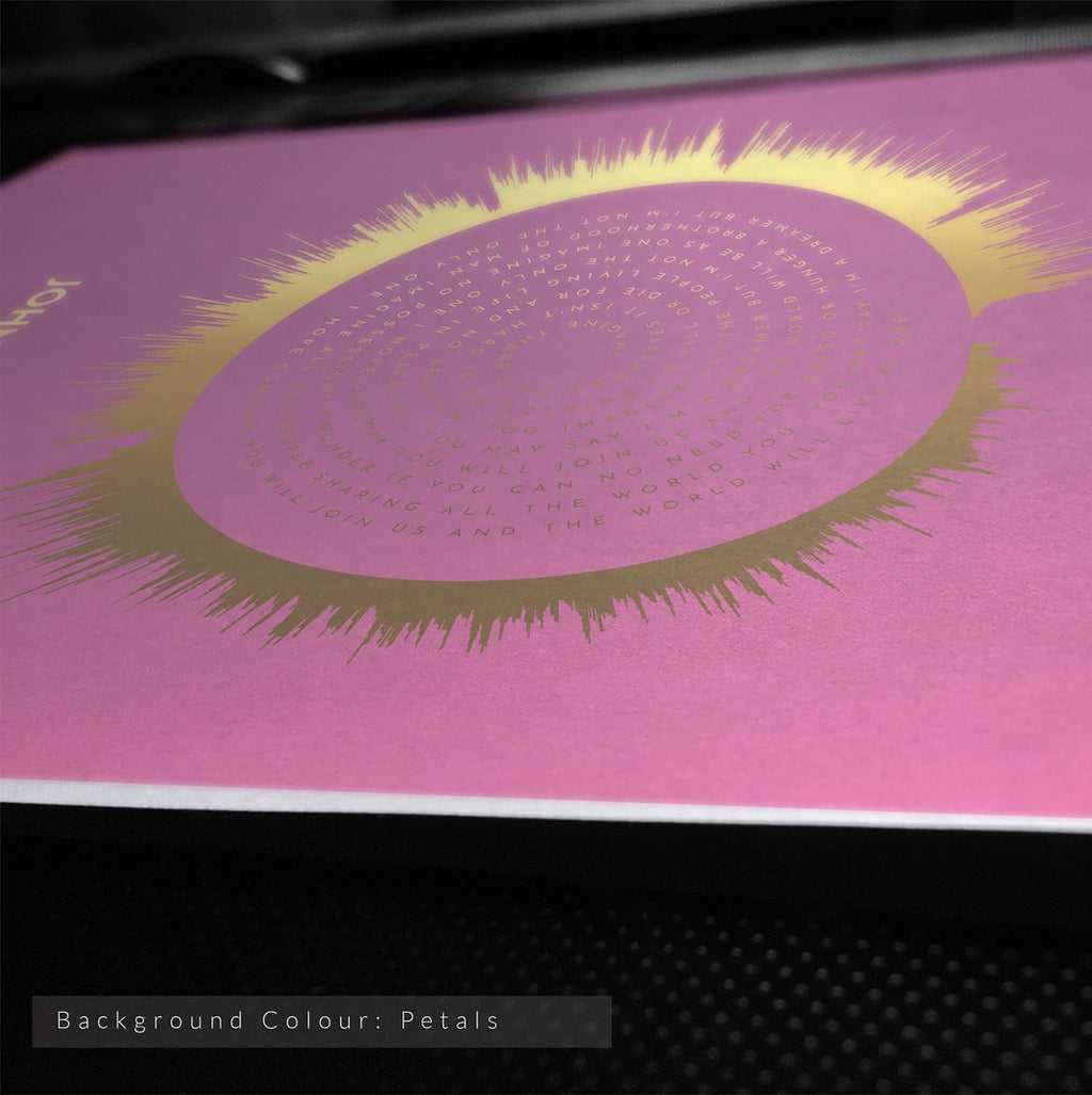 Personalized Sound Wave & Song Lyrics - Premium Canvas, Poster