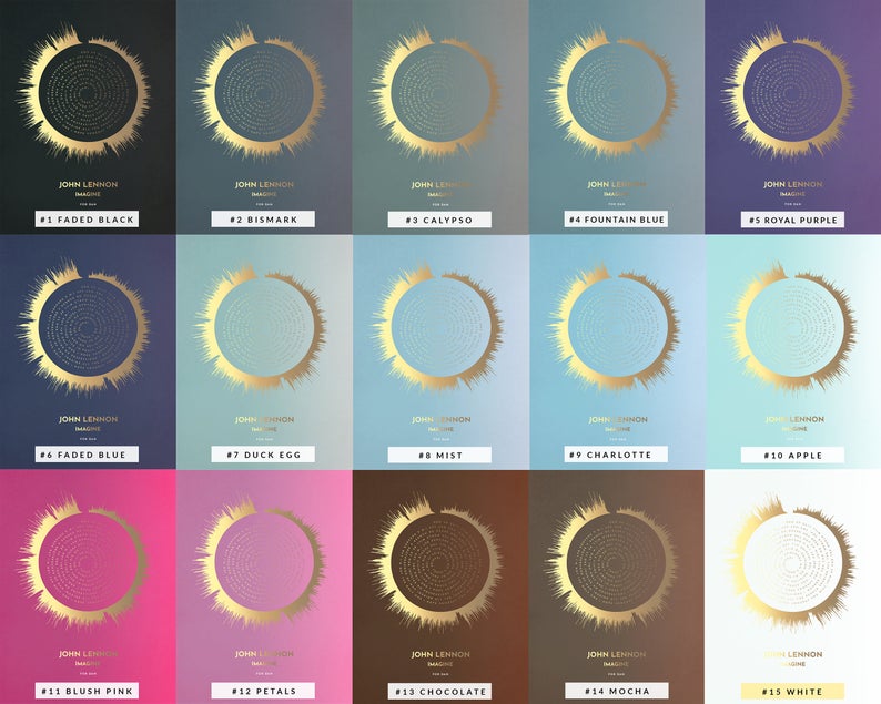 Personalized Sound Wave & Song Lyrics - Premium Canvas, Poster