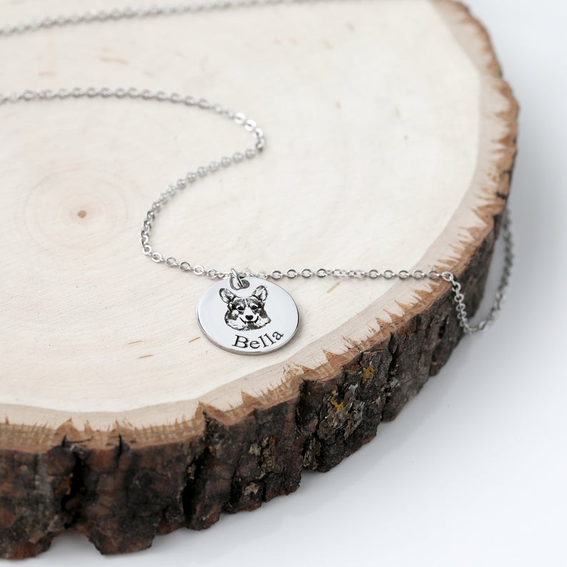 Personalized Dog Portrait Necklace