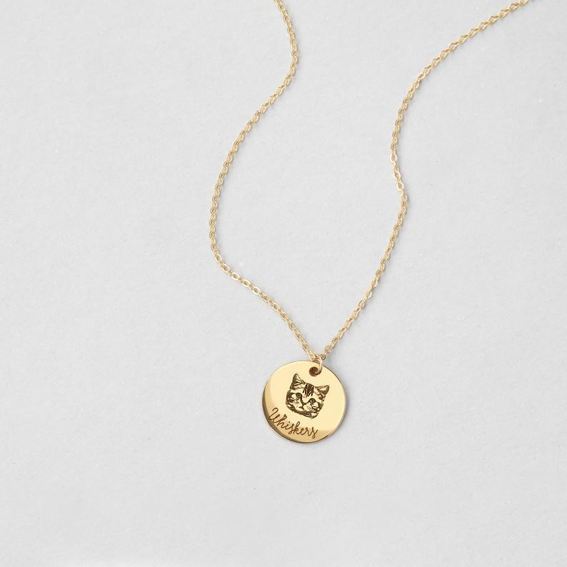 Personalized Dog Portrait Necklace