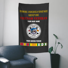 Load image into Gallery viewer, INSHORE UNDERSEA WARFARE GROUP WALL FLAG VERTICAL HORIZONTAL 36 x 60 INCHES WALL FLAG