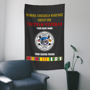 INSHORE UNDERSEA WARFARE GROUP WALL FLAG VERTICAL HORIZONTAL 36 x 60 INCHES WALL FLAG