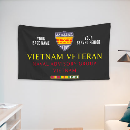 NAVAL ADVISORY GROUP VIETNAM WALL FLAG VERTICAL HORIZONTAL 36 x 60 INCHES WALL FLAG
