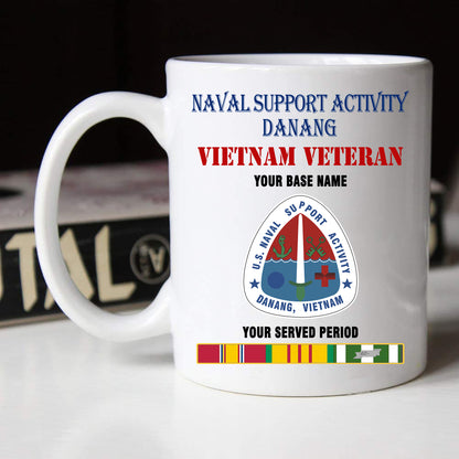 NAVAL SUPPORT ACTIVITY DANANG BLACK WHITE 11oz 15oz COFFEE MUG