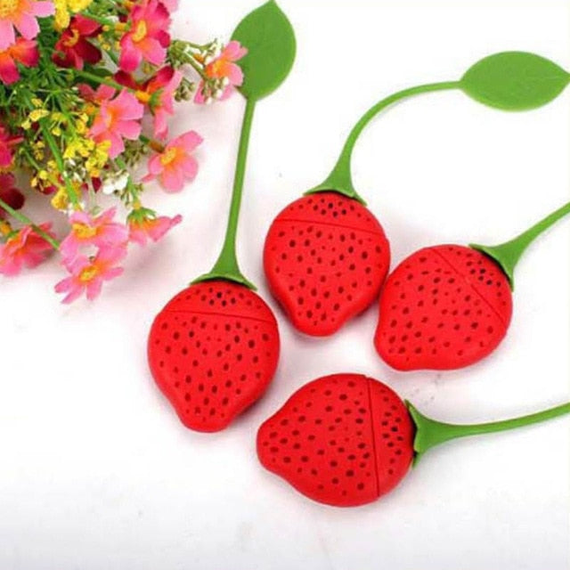 1pc Strawberry Tea Infuser Stainless Steel Tea Ball Leaf Tea Strainer for Brewing Device