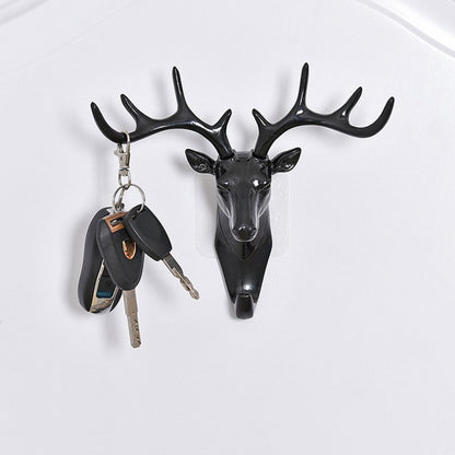 Wall Hanging Hook Vintage Deer Head Antlers for Hanging Clothes Hat Scarf Key