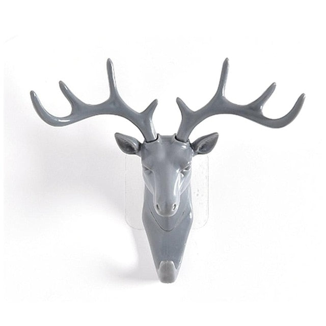 Wall Hanging Hook Vintage Deer Head Antlers for Hanging Clothes Hat Scarf Key