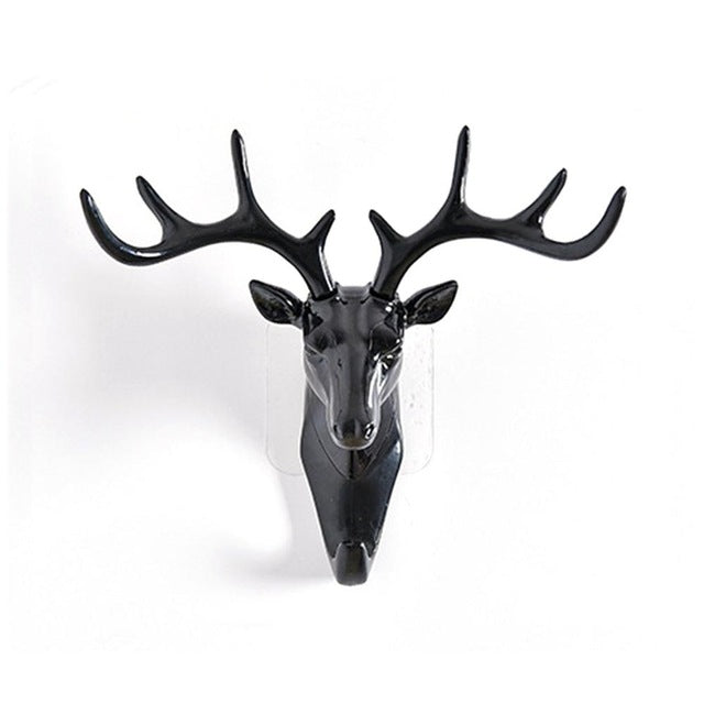 Wall Hanging Hook Vintage Deer Head Antlers for Hanging Clothes Hat Scarf Key
