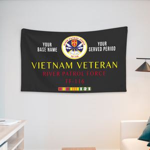 RIVER PATROL FORCE TF 116 WALL FLAG VERTICAL HORIZONTAL 36 x 60 INCHES WALL FLAG
