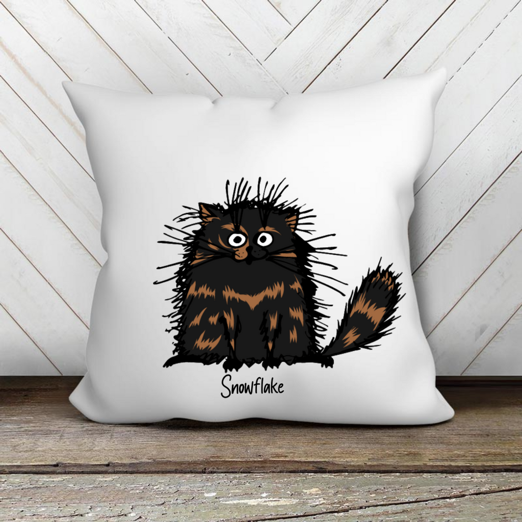 Funny Cat Personalized Canvas Pillow (Insert Included)