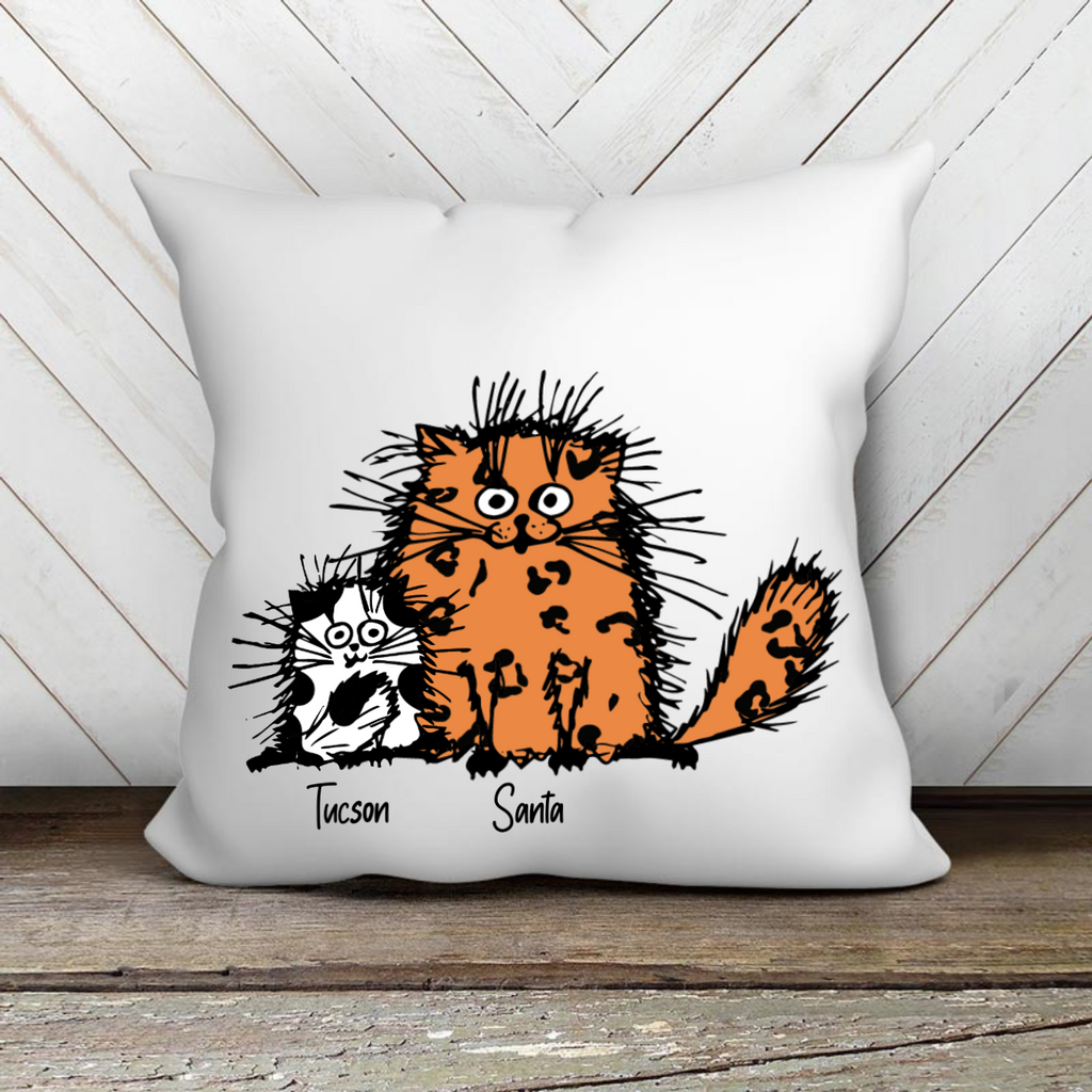Funny Cat Personalized Canvas Pillow (Insert Included)