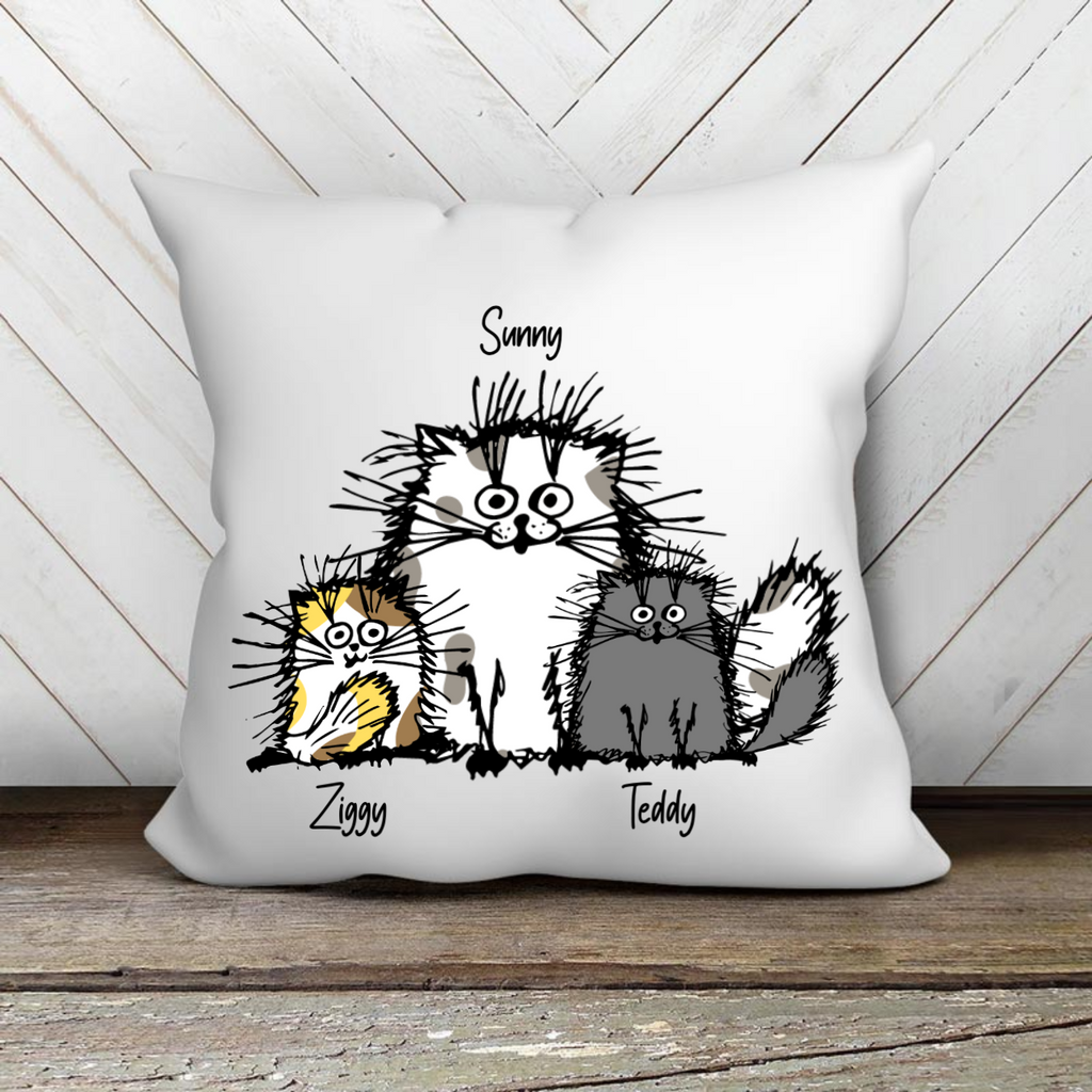 Funny Cat Personalized Canvas Pillow (Insert Included)