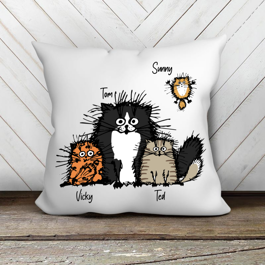 Funny Cat Personalized Canvas Pillow (Insert Included)
