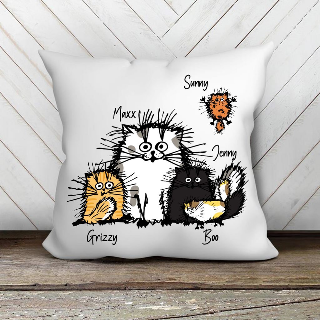 Funny Cat Personalized Canvas Pillow (Insert Included)
