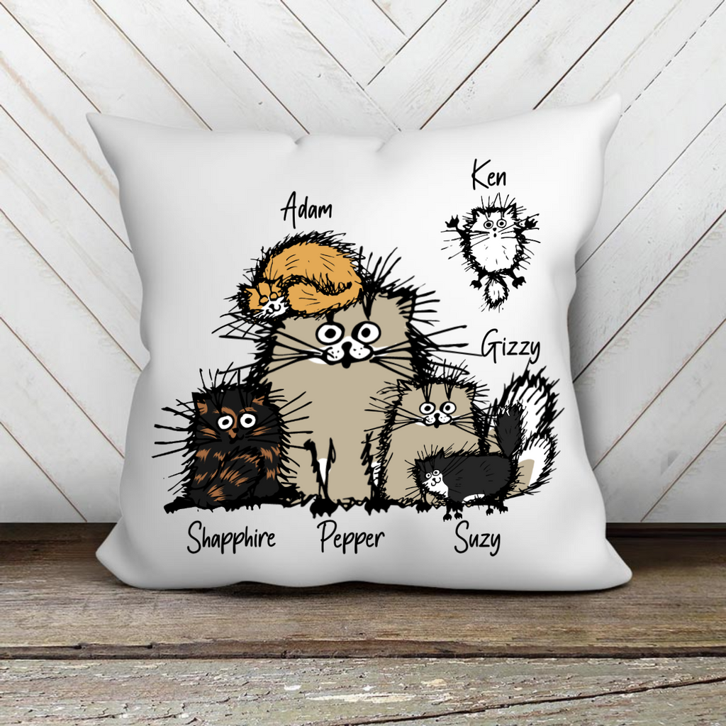 Funny Cat Personalized Canvas Pillow (Insert Included)