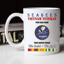 Load image into Gallery viewer, SEABEES BLACK WHITE 11oz 15oz COFFEE MUG