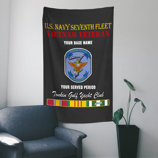UNITED STATES SEVENTH FLEET WALL FLAG VERTICAL HORIZONTAL 36 x 60 INCHES WALL FLAG