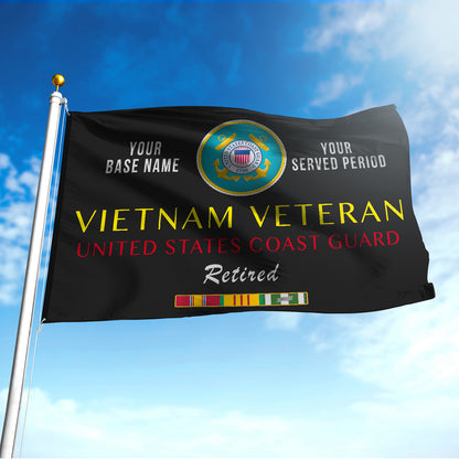 US COAST GUARD RETIRED FLAG DOUBLE-SIDED PRINTED 30"x40" FLAG