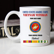 Load image into Gallery viewer, US MARINE CORPS RETIRED BLACK WHITE 11oz 15oz COFFEE MUG