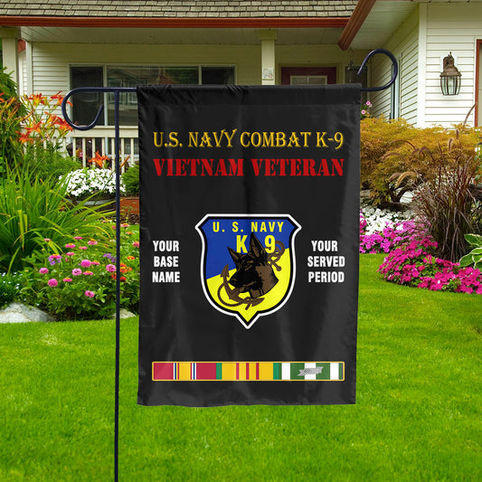 U.S. NAVY COMBAT K-9 - Double Sided 30"x40" Flag