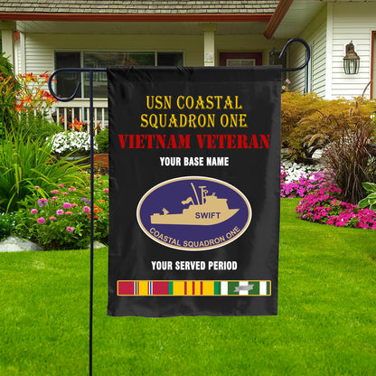 USN COASTAL SQUADRON ONE DOUBLE-SIDED PRINTED 12"x18" GARDEN FLAG