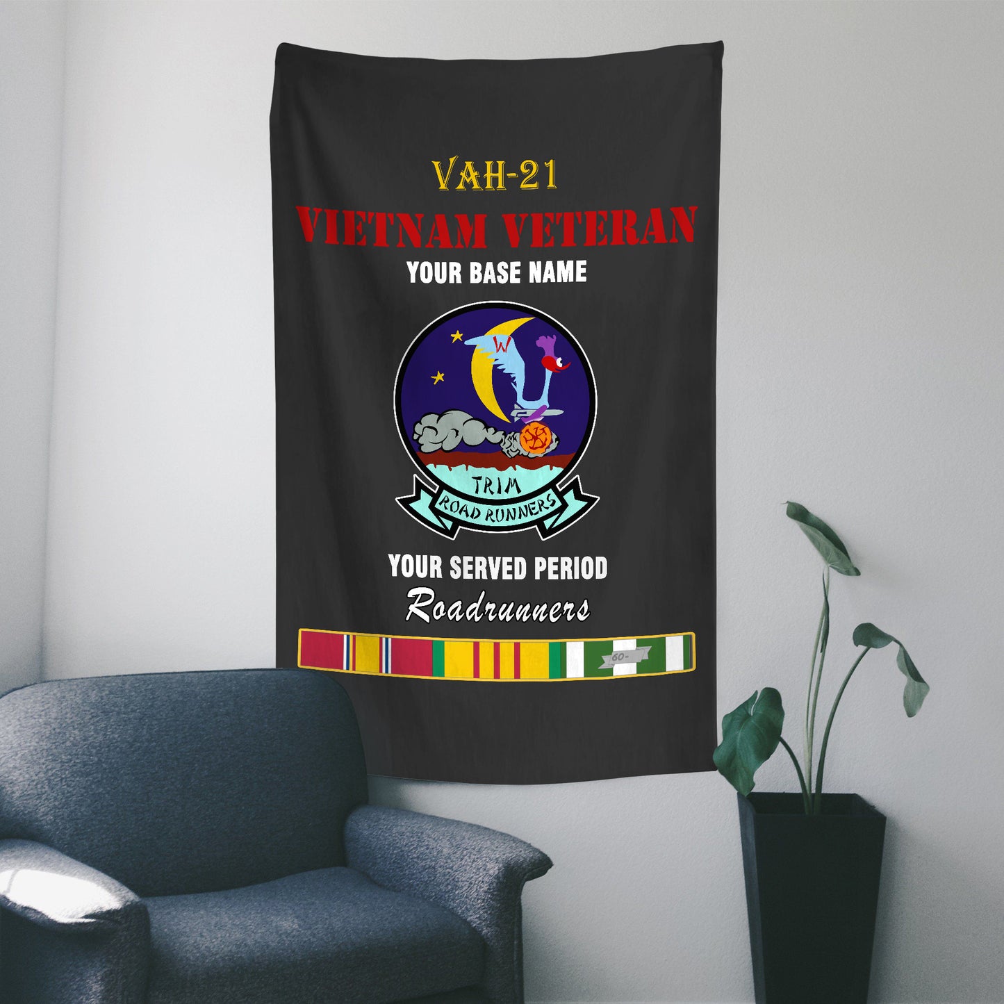 VAH 21 WALL FLAG VERTICAL HORIZONTAL 36 x 60 INCHES WALL FLAG