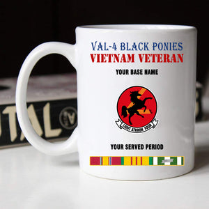 VAL 4 BLACK PONIES BLACK WHITE 11oz 15oz COFFEE MUG