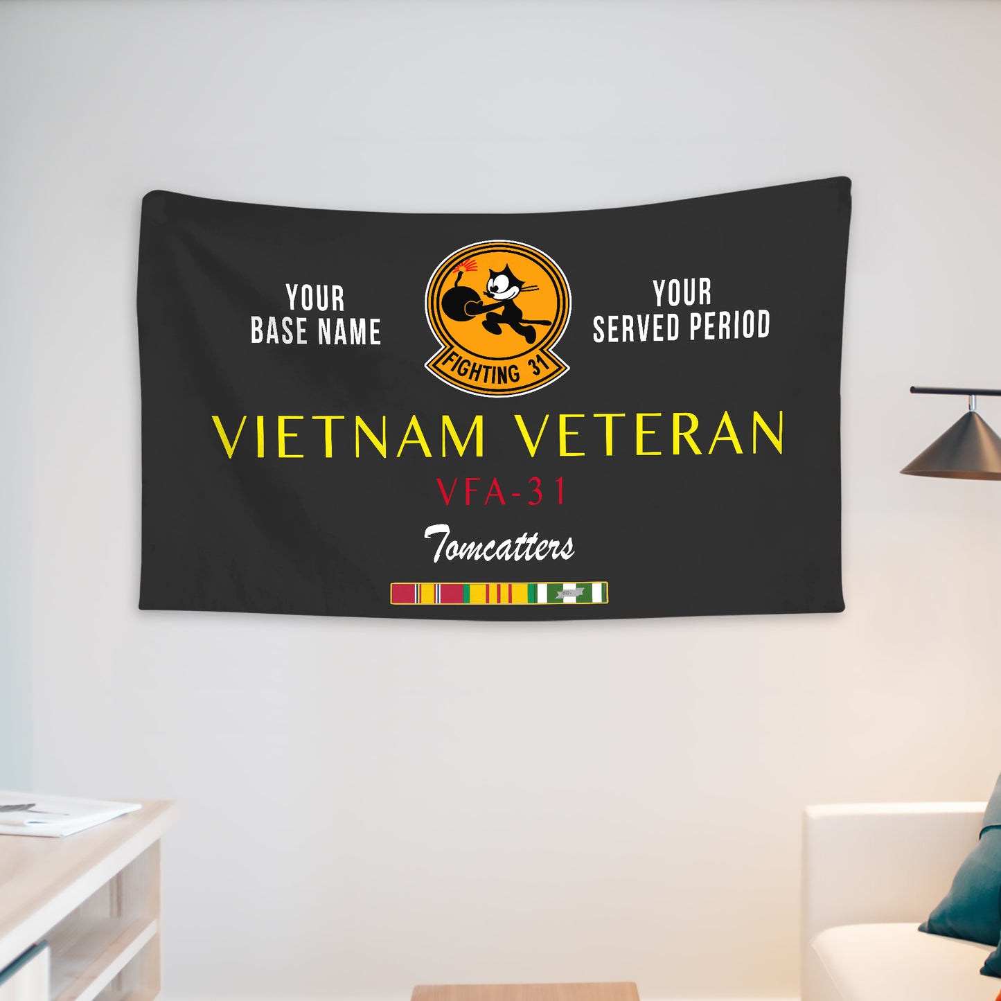 VFA 31 WALL FLAG VERTICAL HORIZONTAL 36 x 60 INCHES WALL FLAG