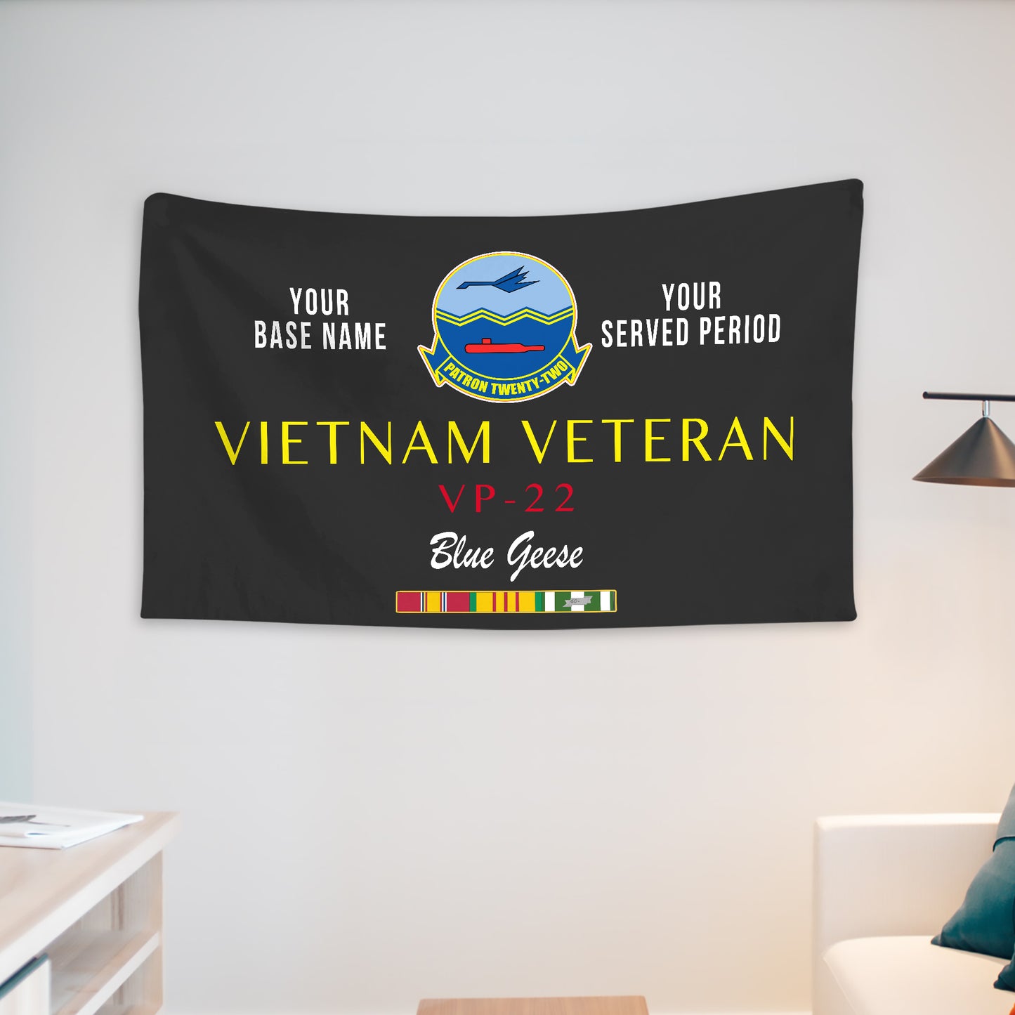 VP 22 WALL FLAG VERTICAL HORIZONTAL 36 x 60 INCHES WALL FLAG