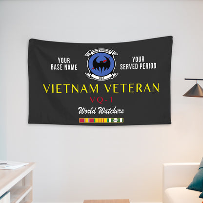 VQ 1 WALL FLAG VERTICAL HORIZONTAL 36 x 60 INCHES WALL FLAG