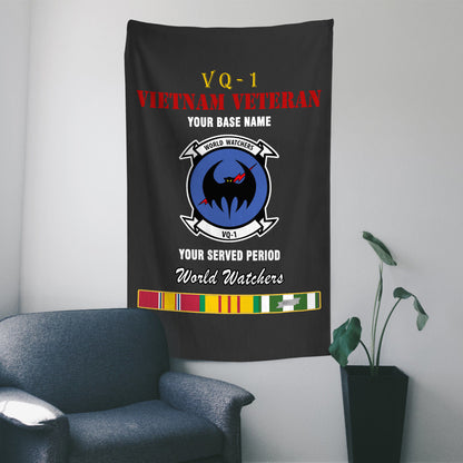 VQ 1 WALL FLAG VERTICAL HORIZONTAL 36 x 60 INCHES WALL FLAG