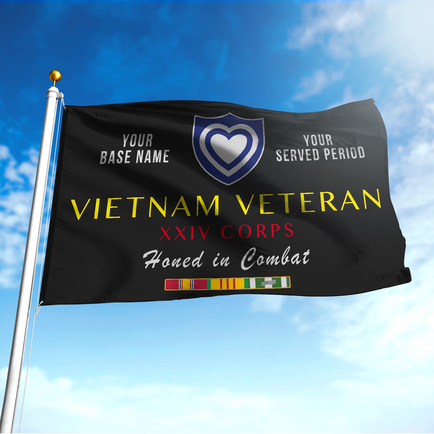XXIV CORPS FLAG DOUBLE-SIDED PRINTED 30"x40" FLAG